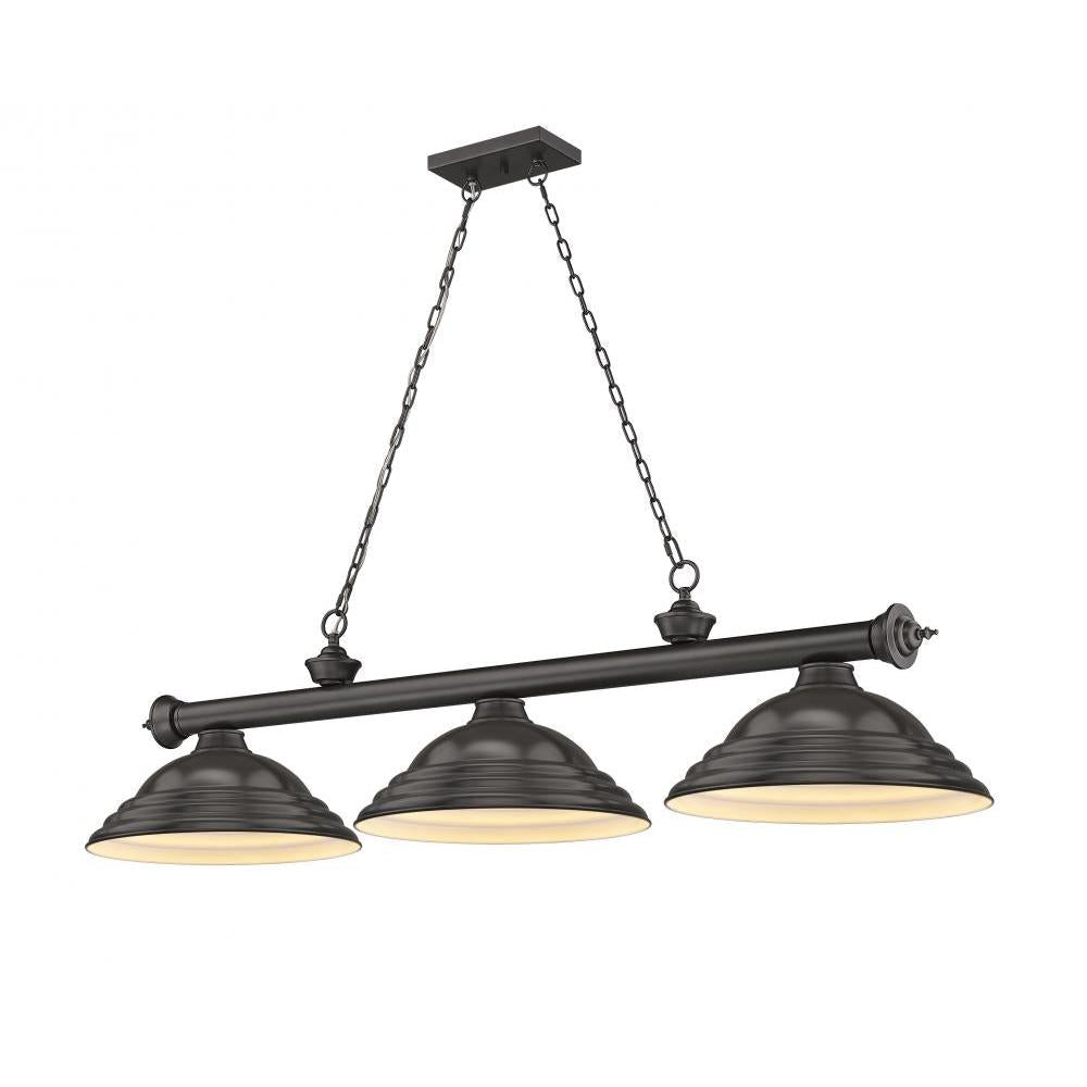 3 Light Billiard Table Light -Bronze