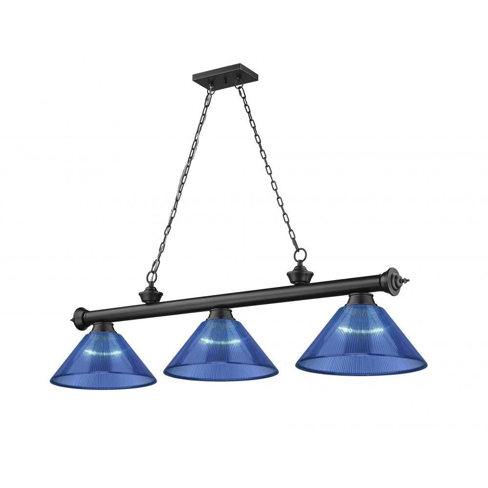 3 Light Billiard Table Light -Dark Blue