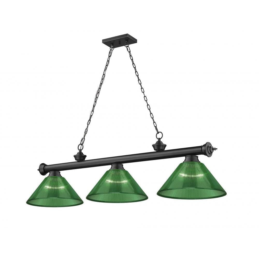 3 Light Billiard Table Light -Green
