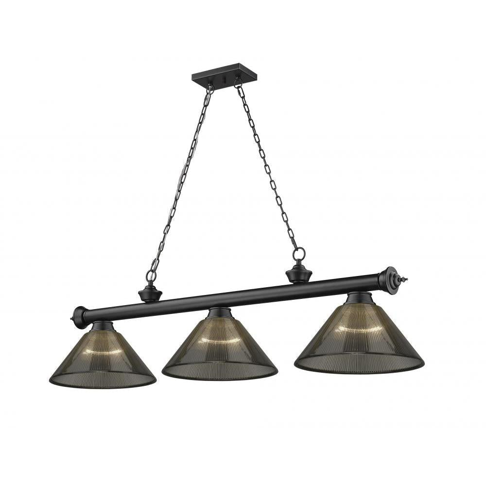3 Light Billiard Table Light -Smoke