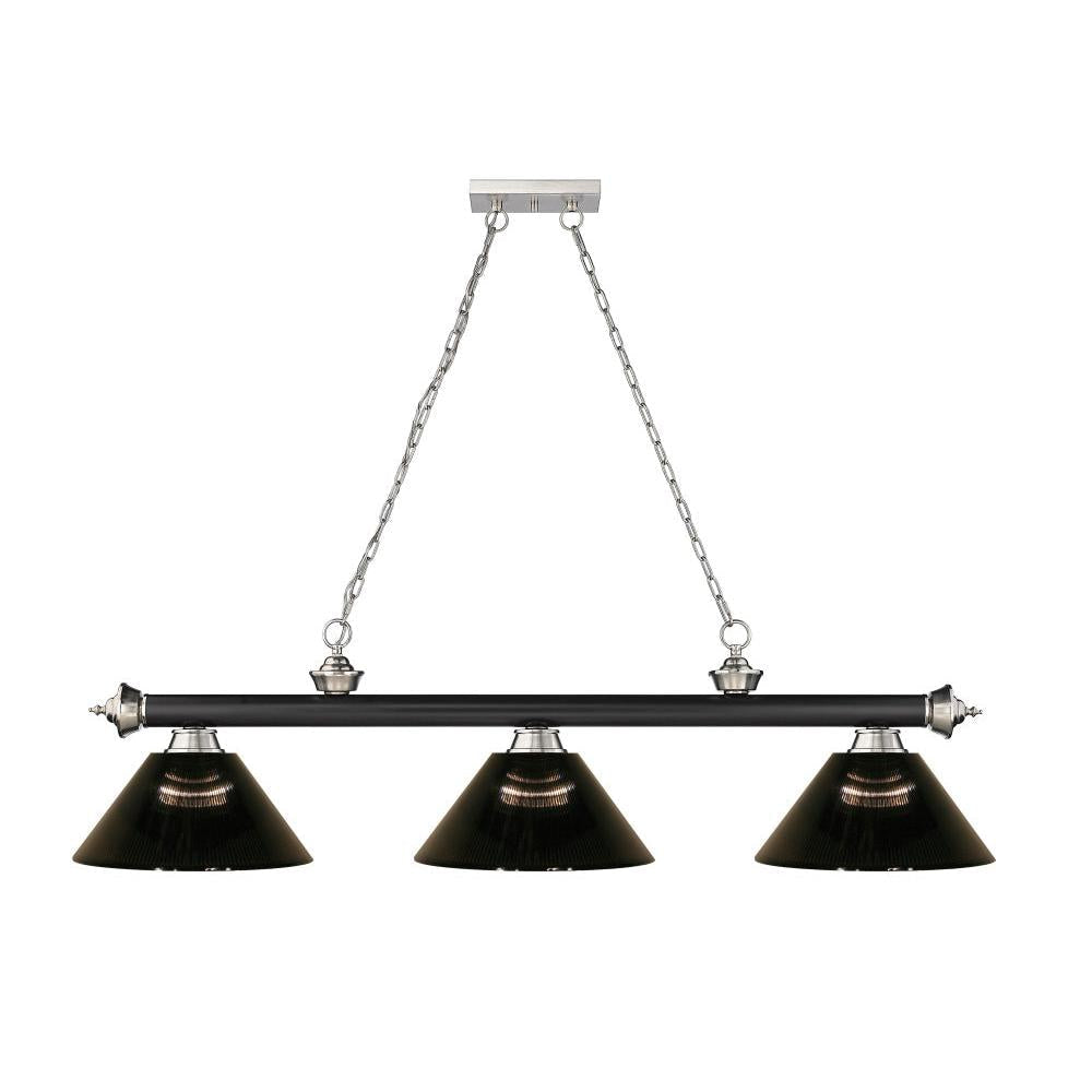3 Light Billiard Table Light -Smoke