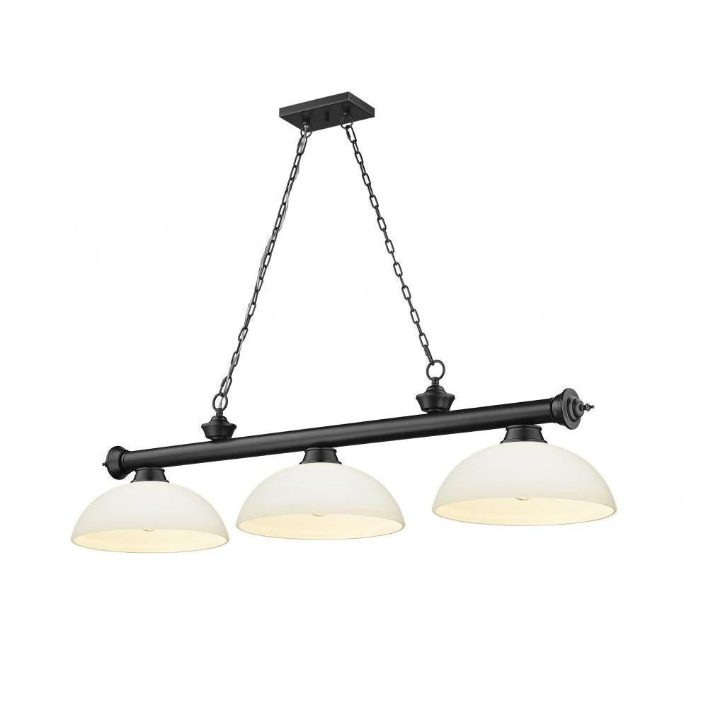 3 Light Billiard Table Light -Matte Opal