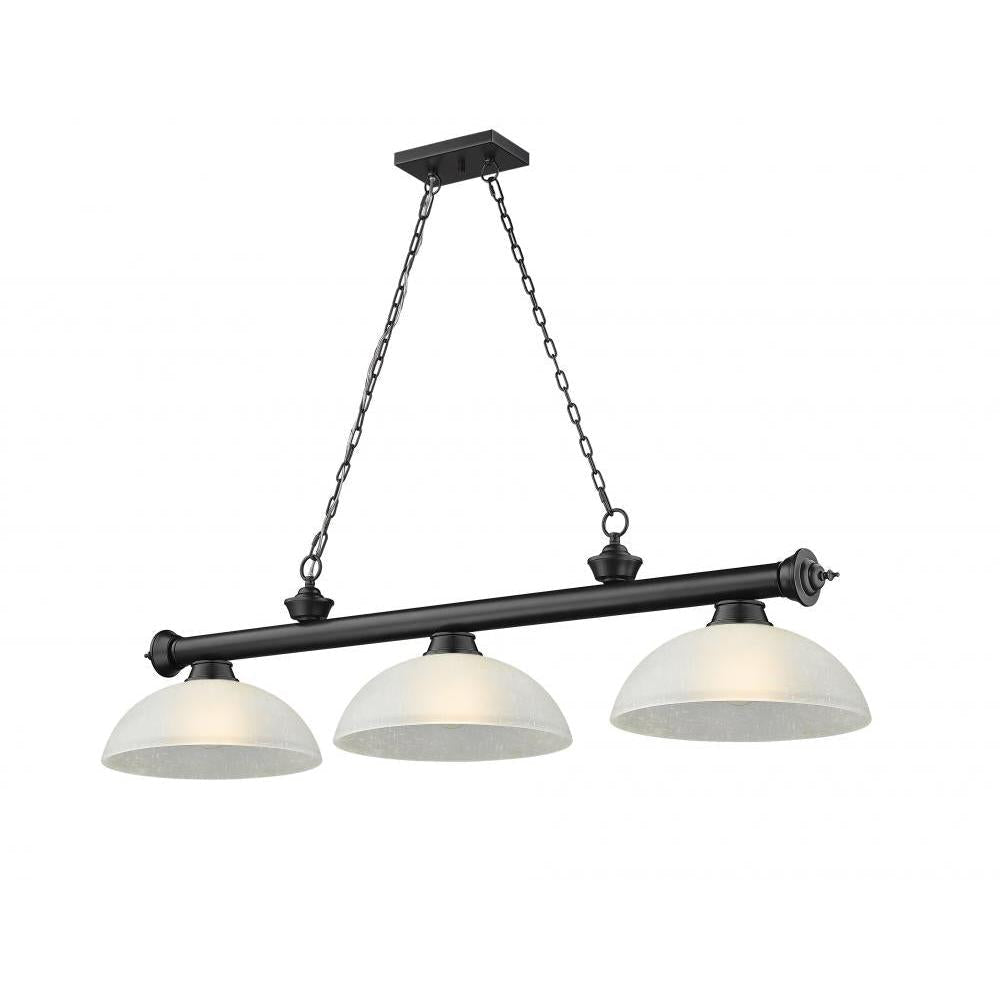 3 Light Billiard Table Light -White Linen