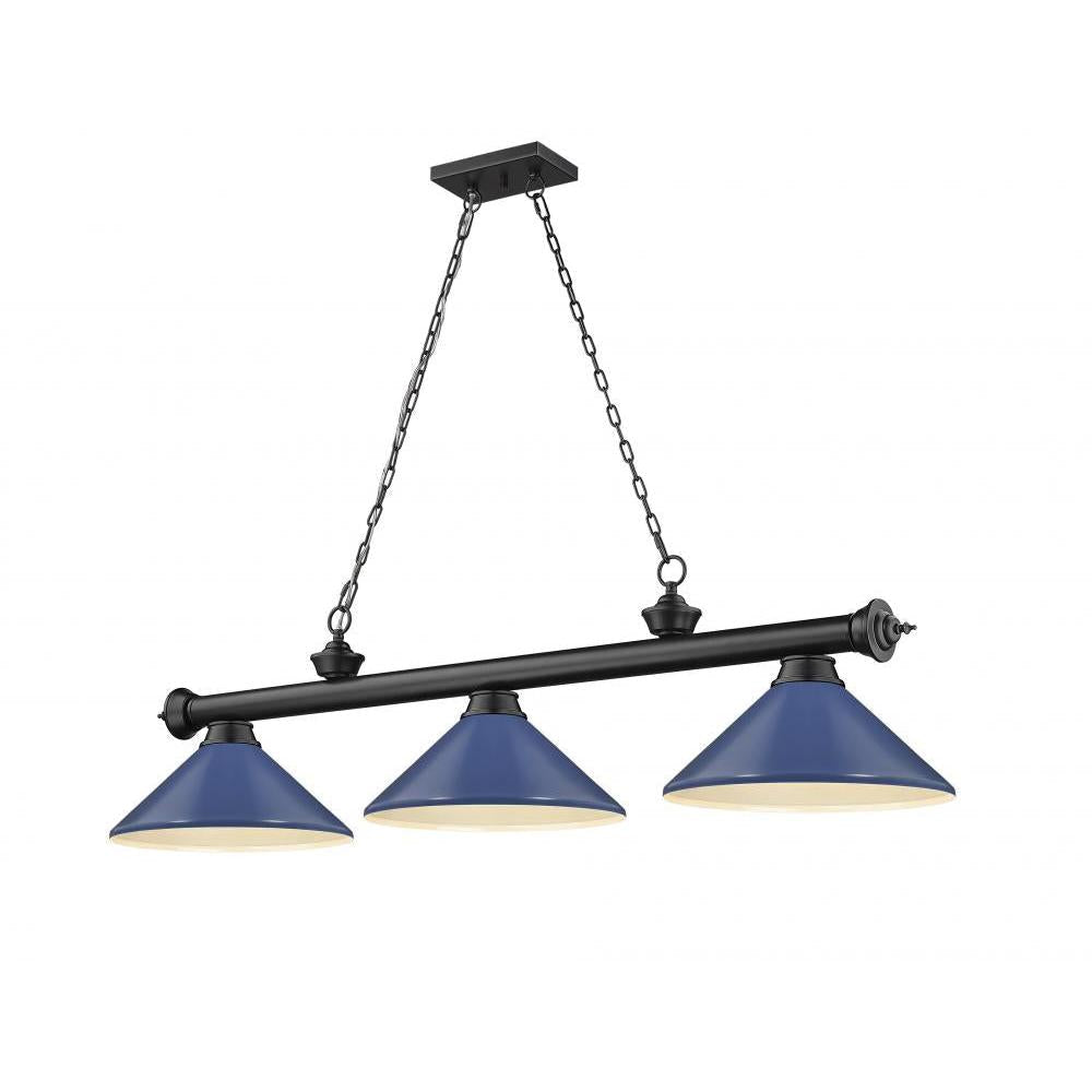 3 Light Billiard Table Light -Navy Blue