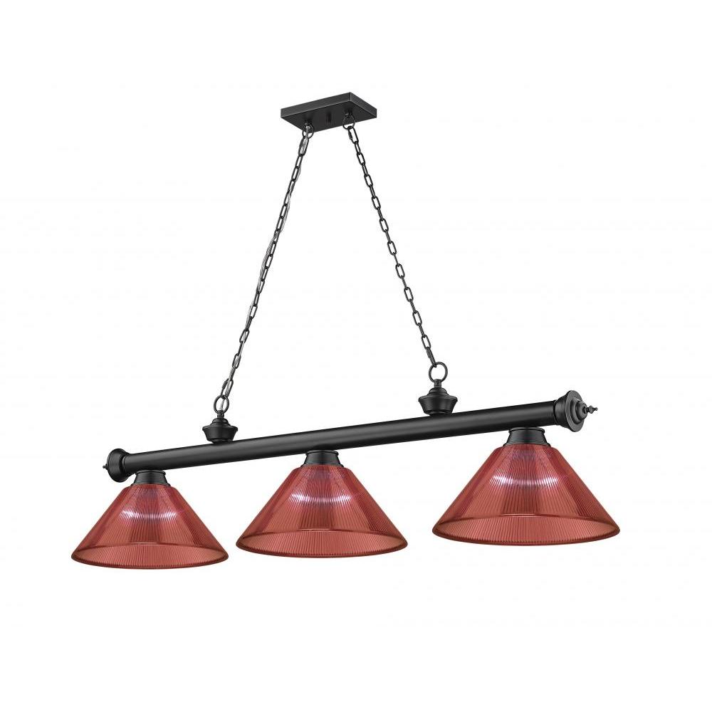 3 Light Billiard Table Light -Red