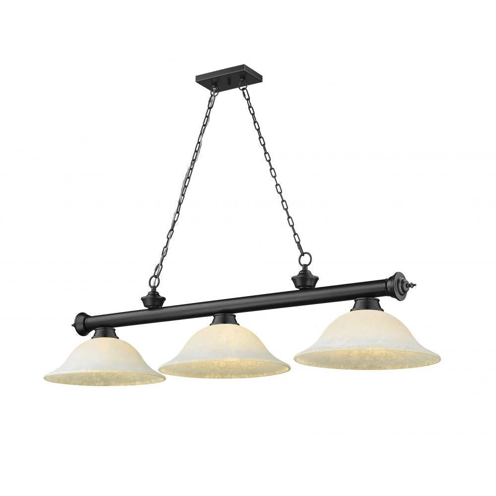 3 Light Billiard Table Light -White Mottle