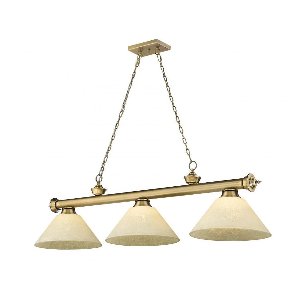 3 Light Billiard Table Light -Golden Mottle