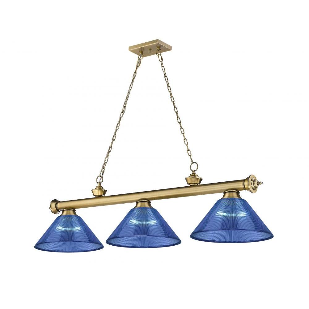3 Light Billiard Table Light -Dark Blue