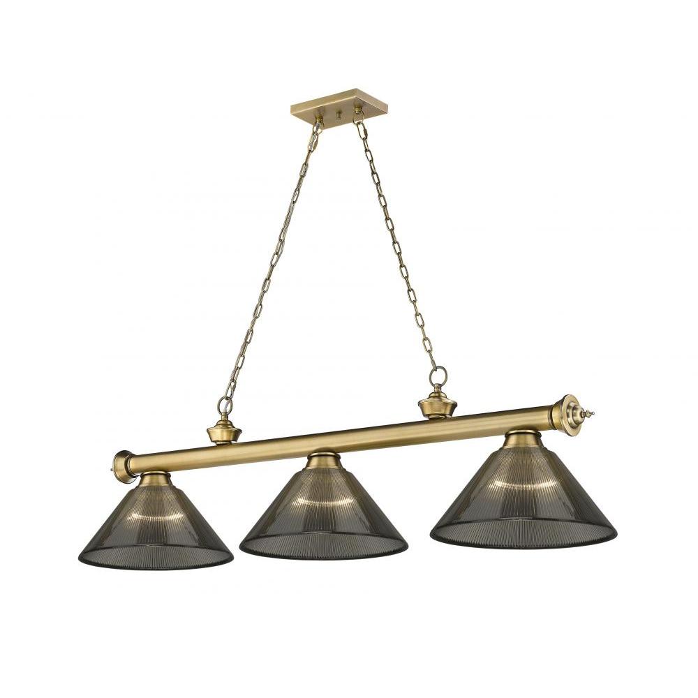 3 Light Billiard Table Light -Smoke