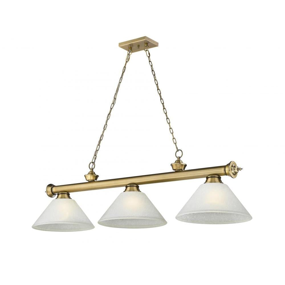 3 Light Billiard Table Light -White Linen