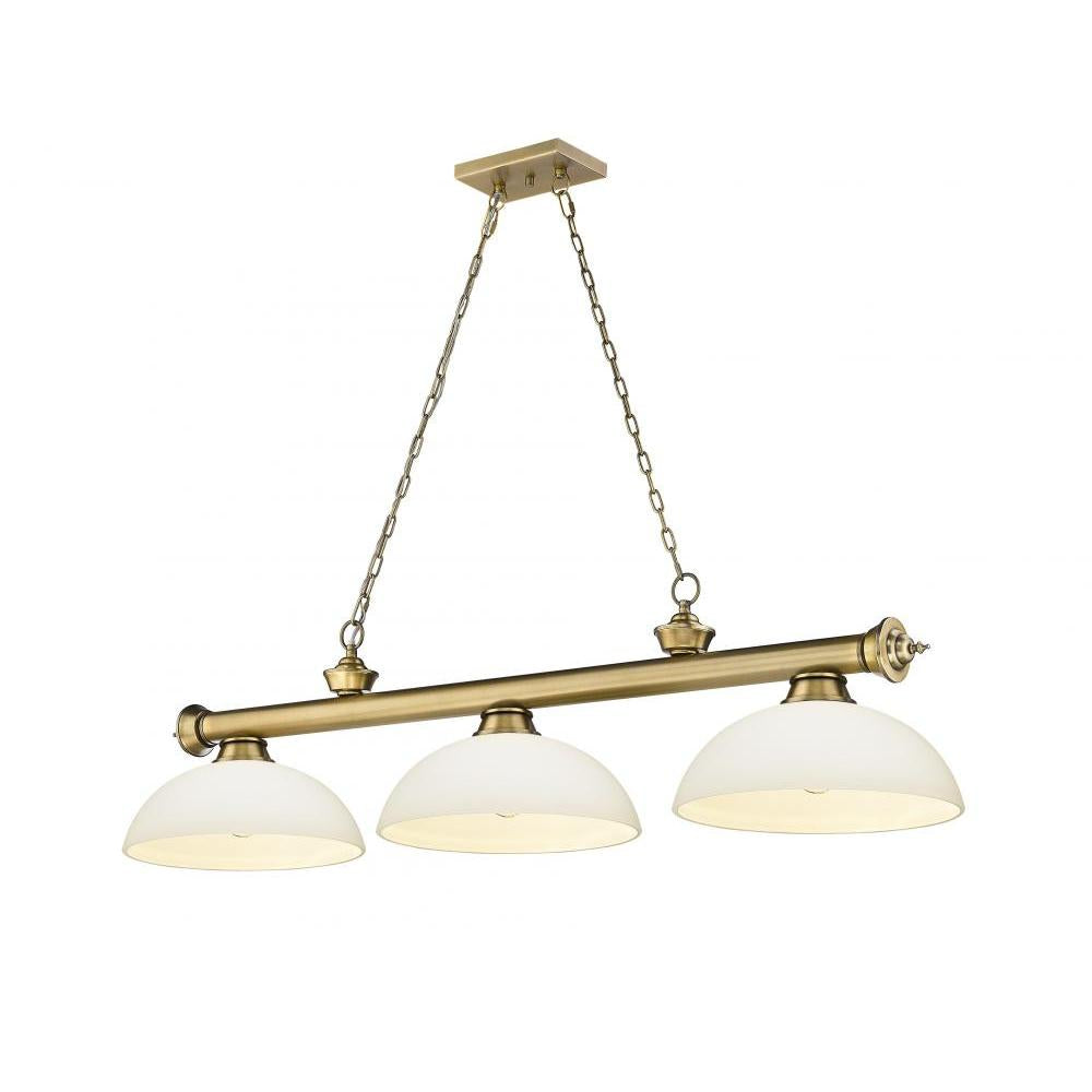 3 Light Billiard Table Light -Matte Opal