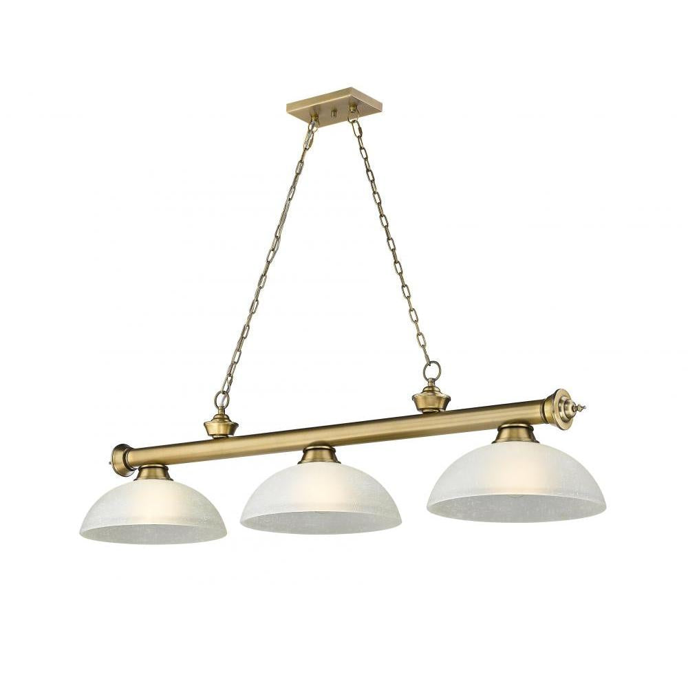 3 Light Billiard Table Light -White Linen