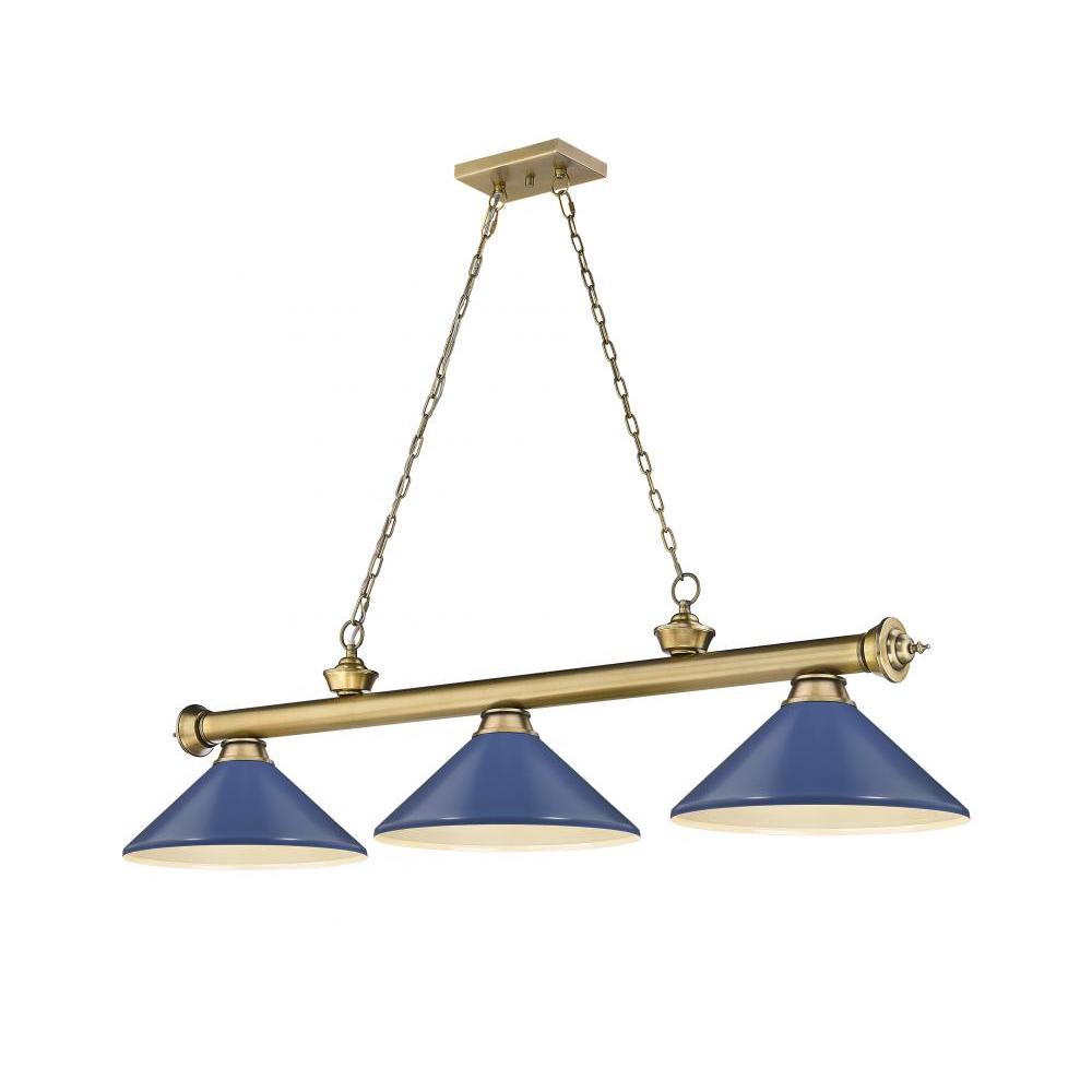 3 Light Billiard Table Light -Navy Blue