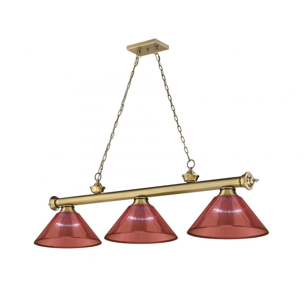 3 Light Billiard Table Light -Red