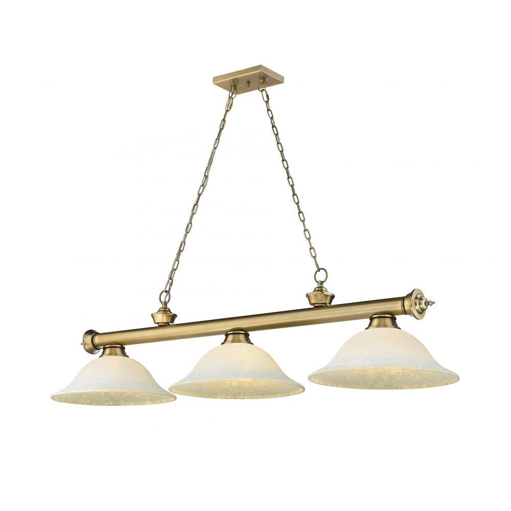 3 Light Billiard Table Light -White Mottle