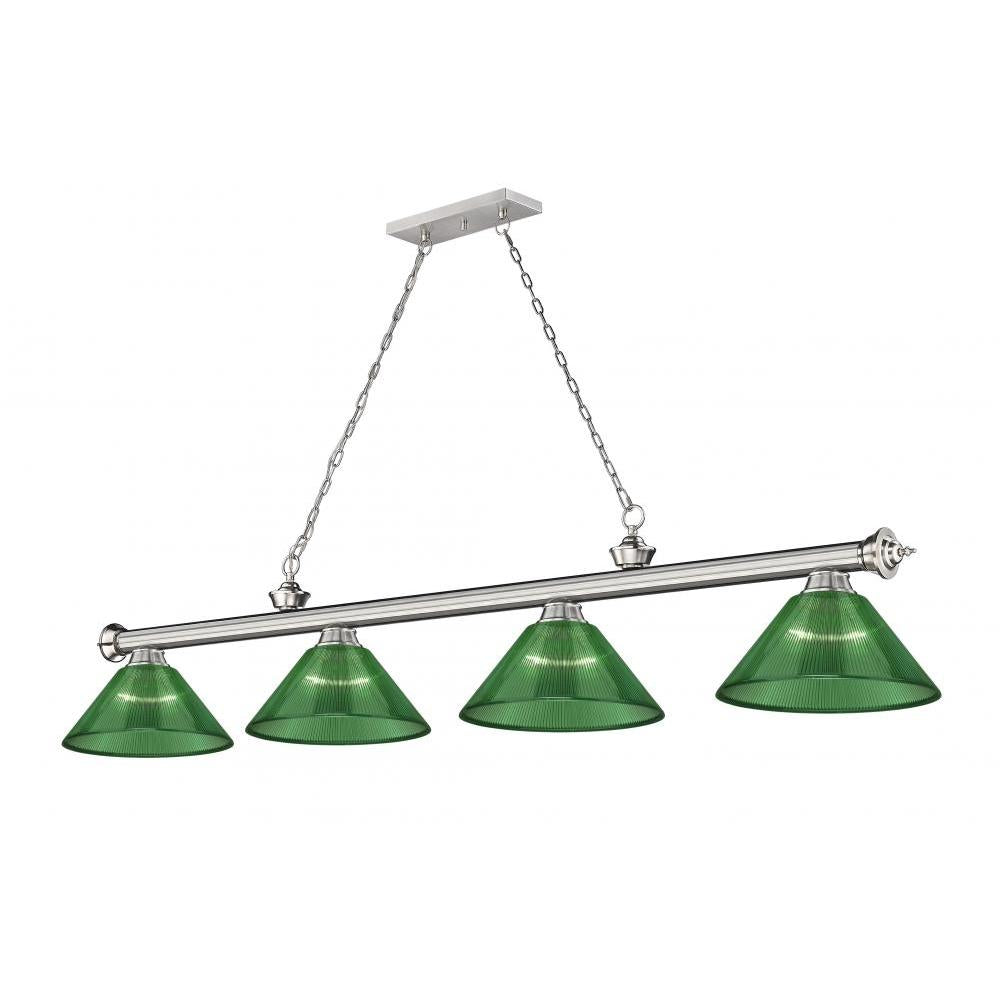 4 Light Billiard Table Light -Green
