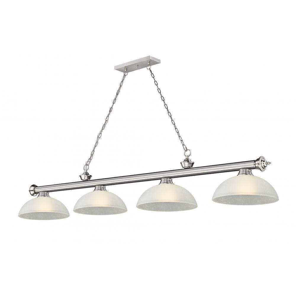 4 Light Billiard Table Light -White Linen