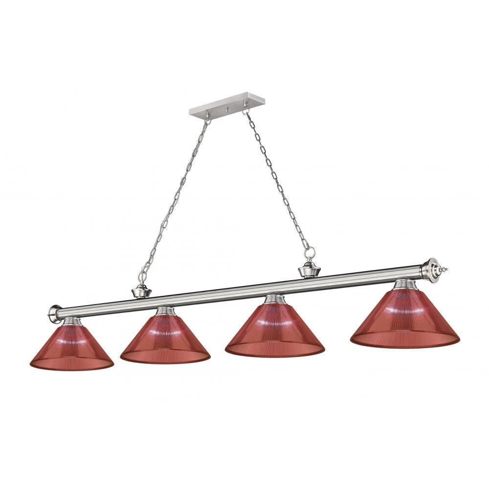 4 Light Billiard Table Light -Red