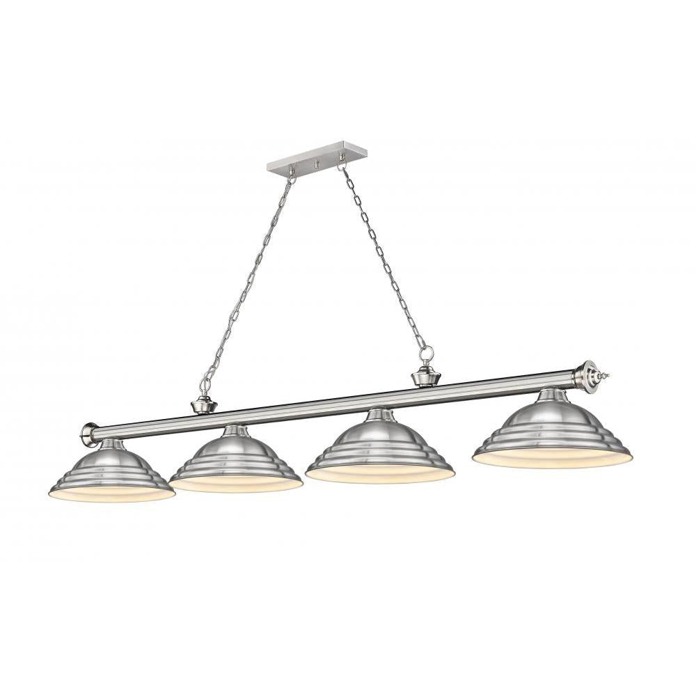 4 Light Billiard Table Light -Brushed Nickel
