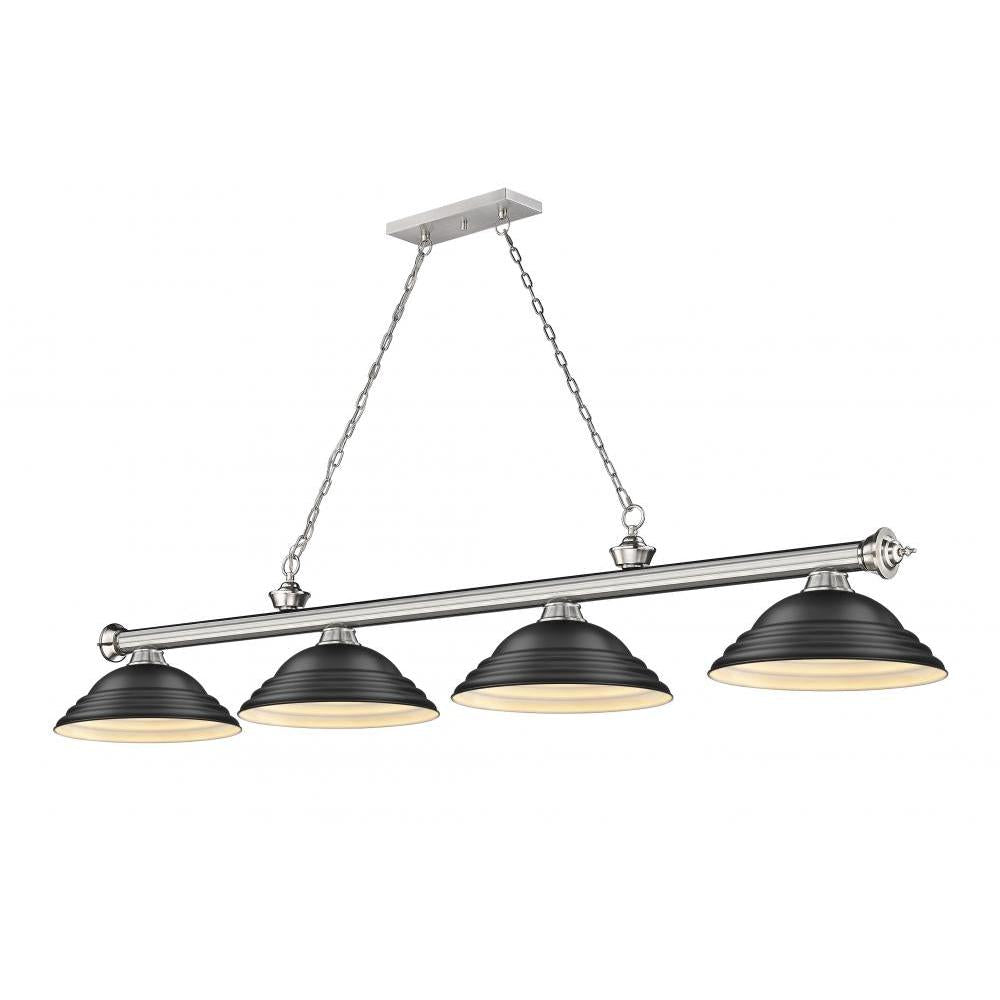 4 Light Billiard Table Light -Matte Black