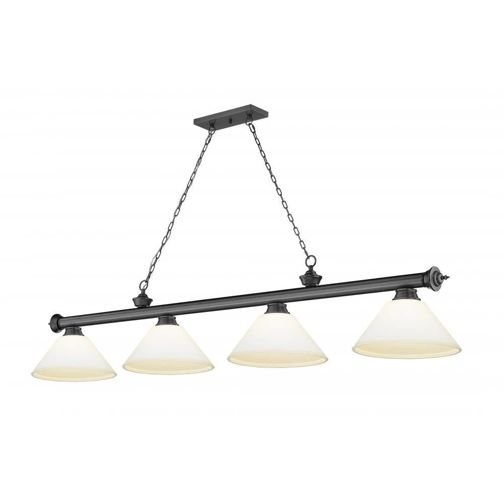 4 Light Billiard Table Light -Matte Opal