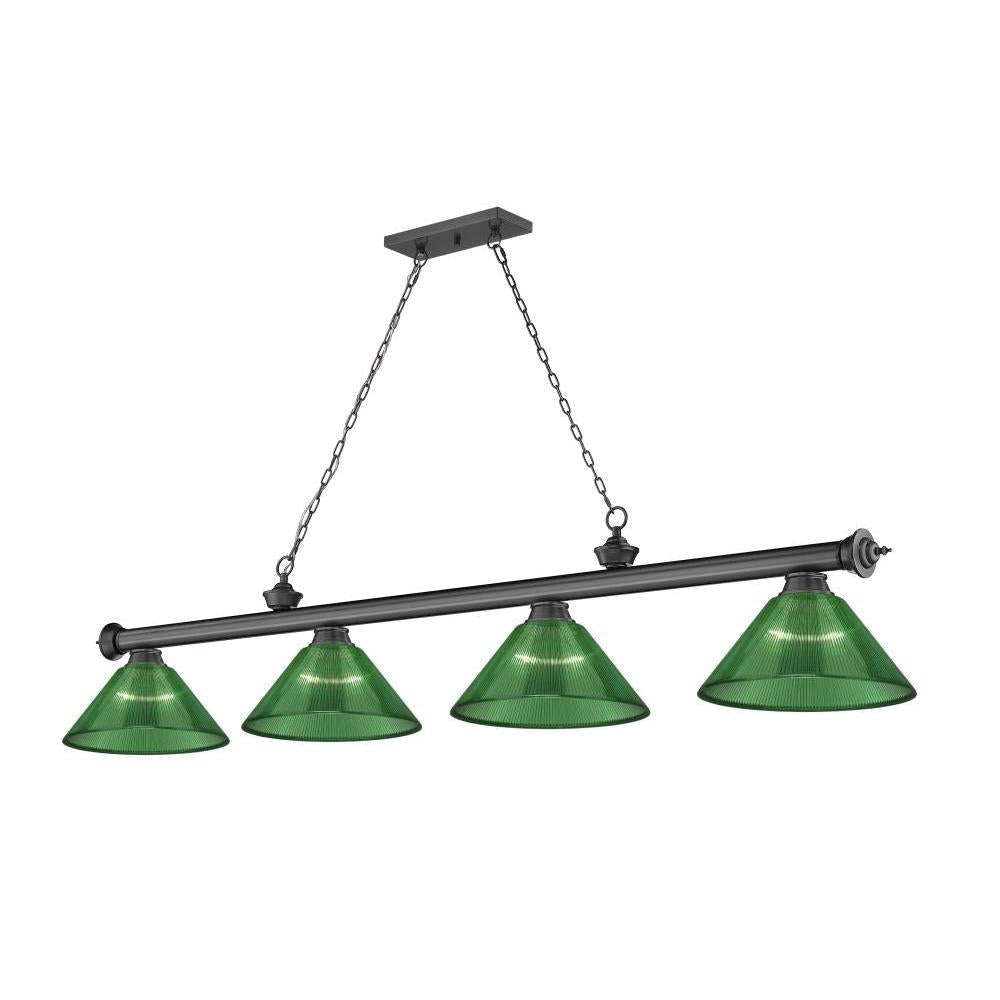 4 Light Billiard Table Light -Green