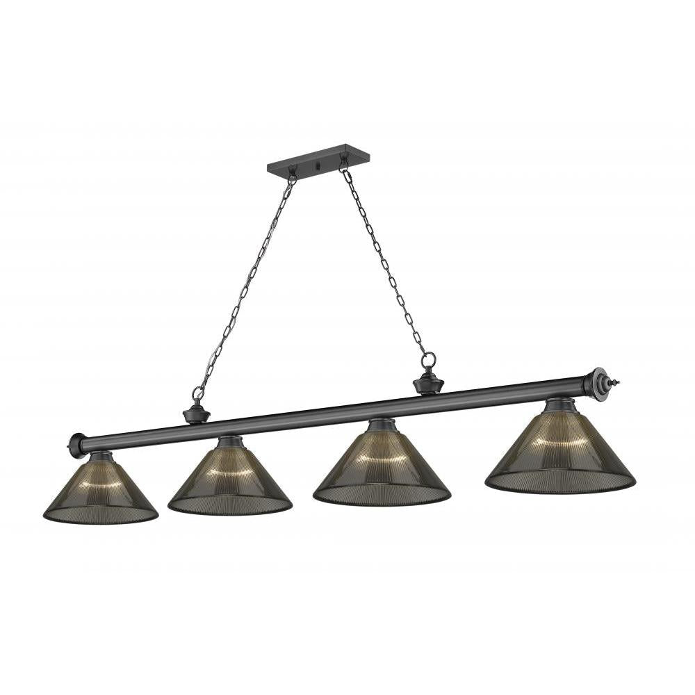 4 Light Billiard Table Light -Smoke