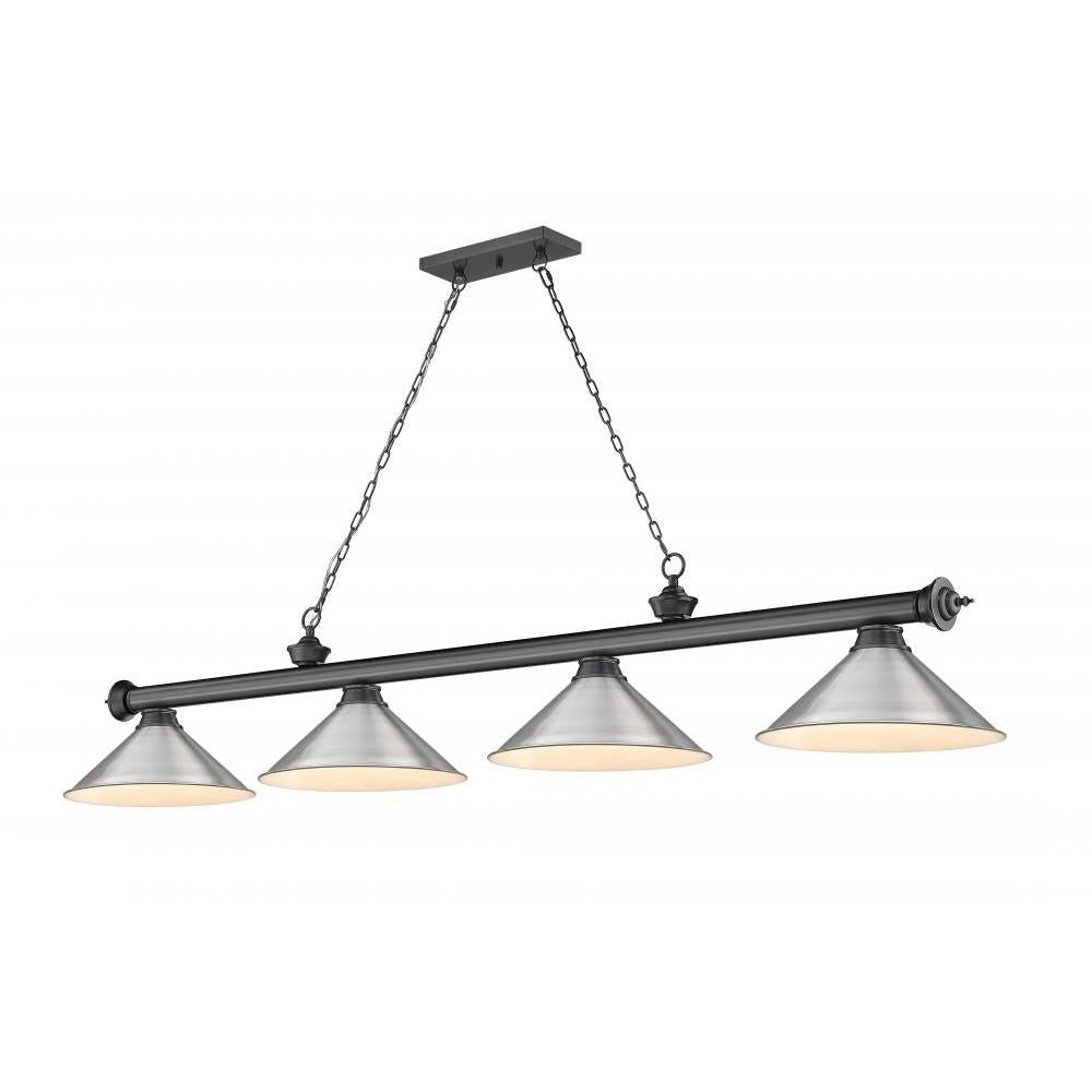 4 Light Billiard Table Light -Brushed Nickel