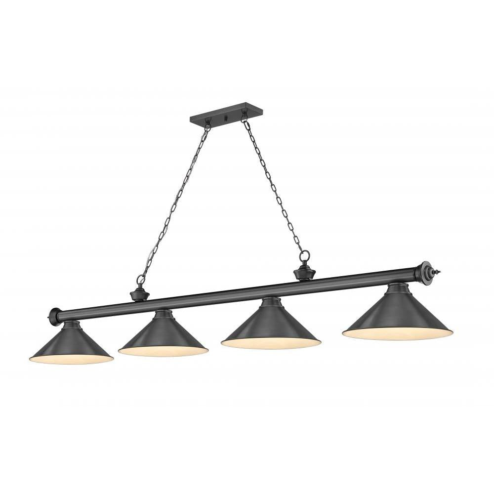 4 Light Billiard Table Light -Bronze Plate