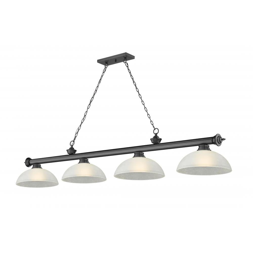4 Light Billiard Table Light -White Linen