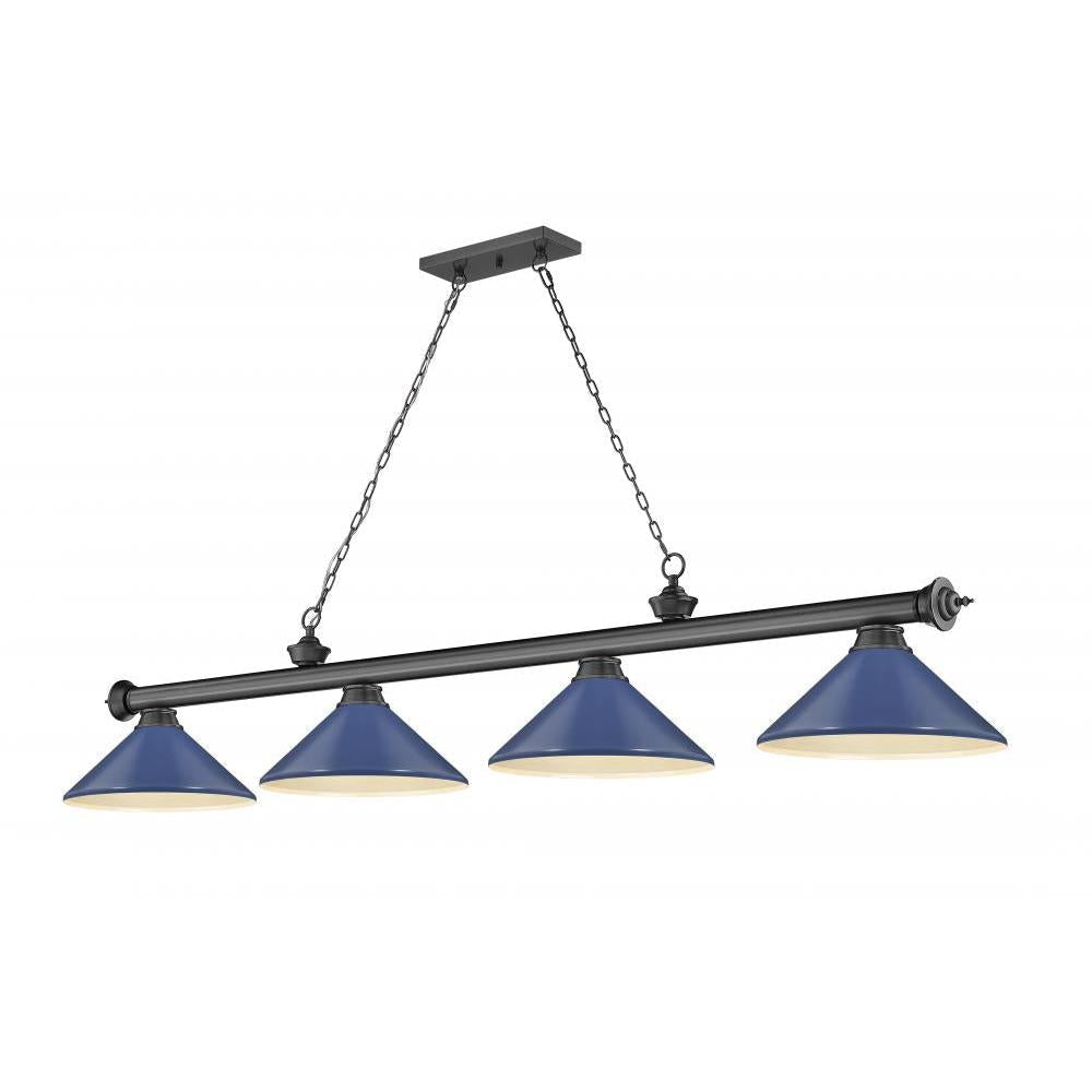 4 Light Billiard Table Light -Navy Blue