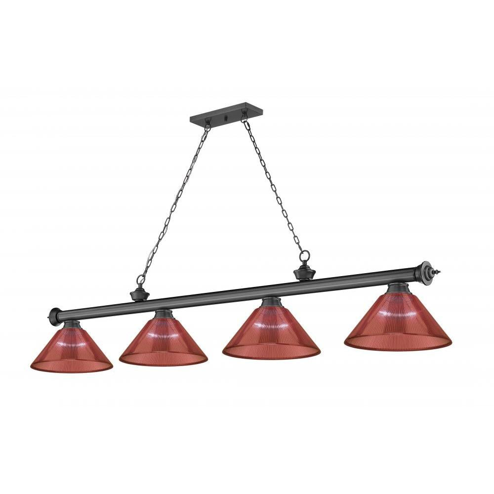 4 Light Billiard Table Light -Red
