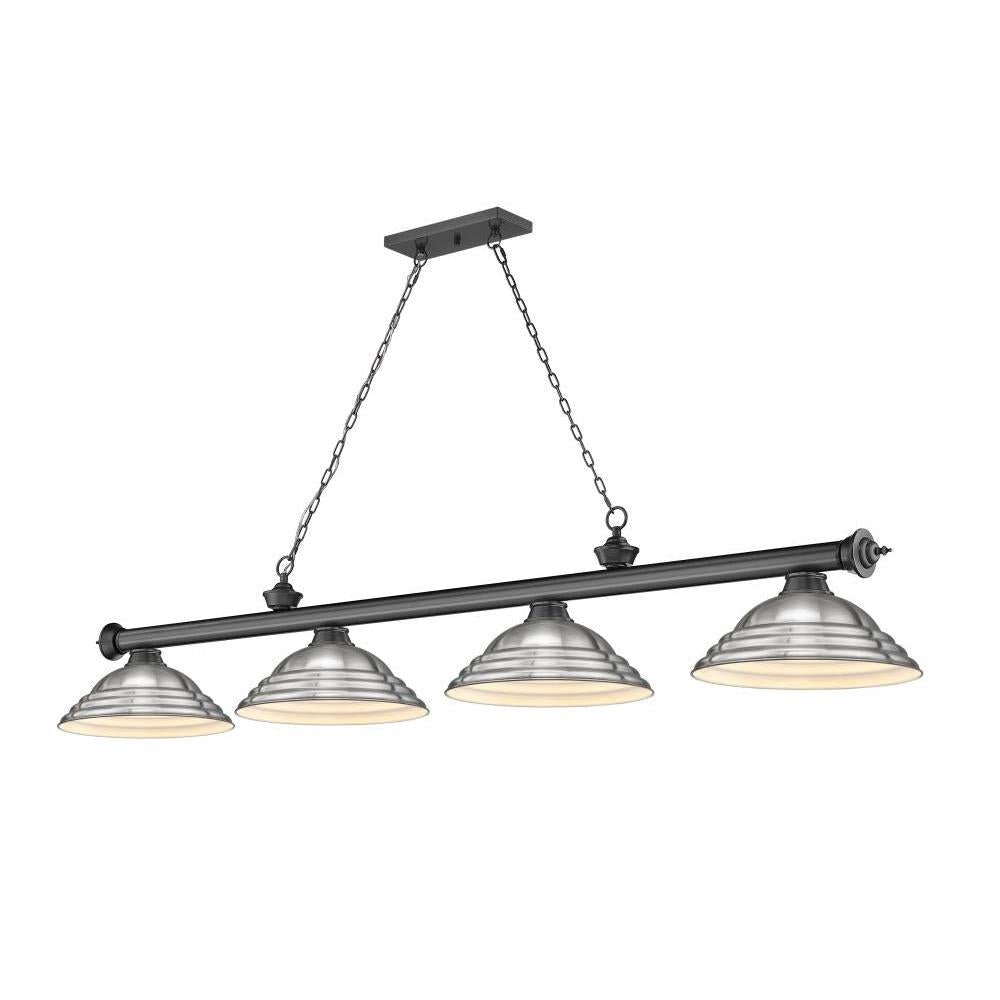 4 Light Billiard Table Light -Brushed Nickel