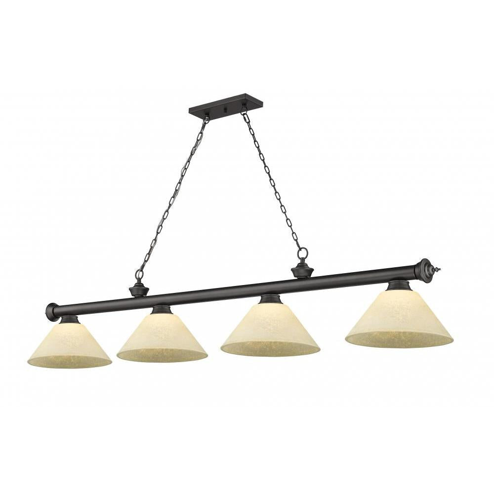 4 Light Billiard Table Light -Golden Mottle