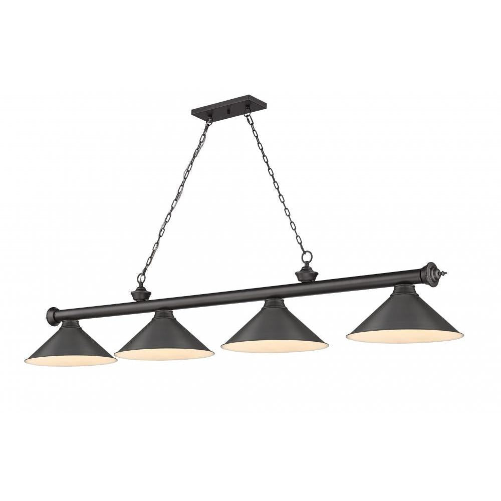 4 Light Billiard Table Light -Bronze