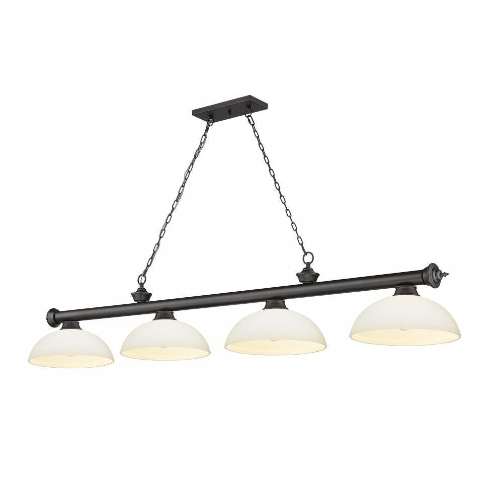 4 Light Billiard Table Light -Matte Opal
