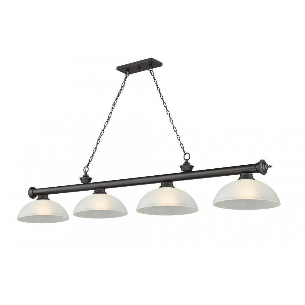 4 Light Billiard Table Light -White Linen