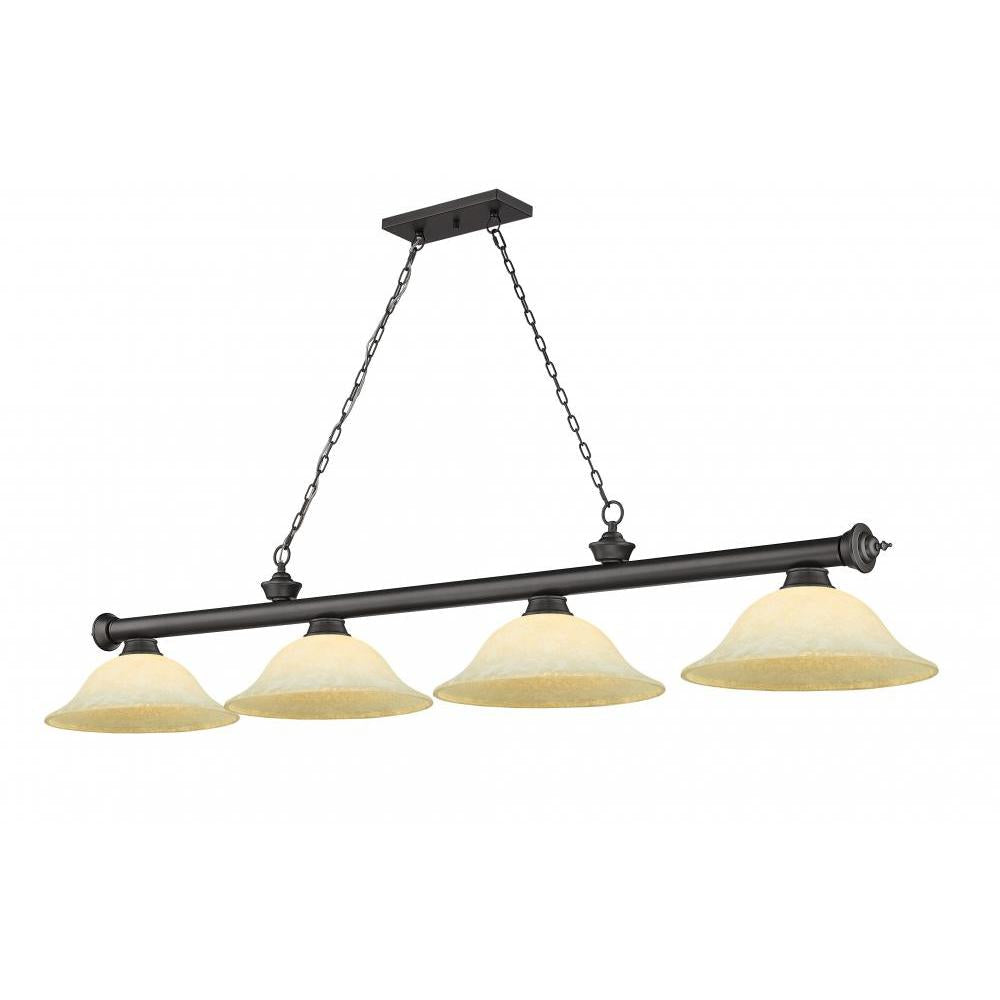 4 Light Billiard Table Light -Golden Mottle