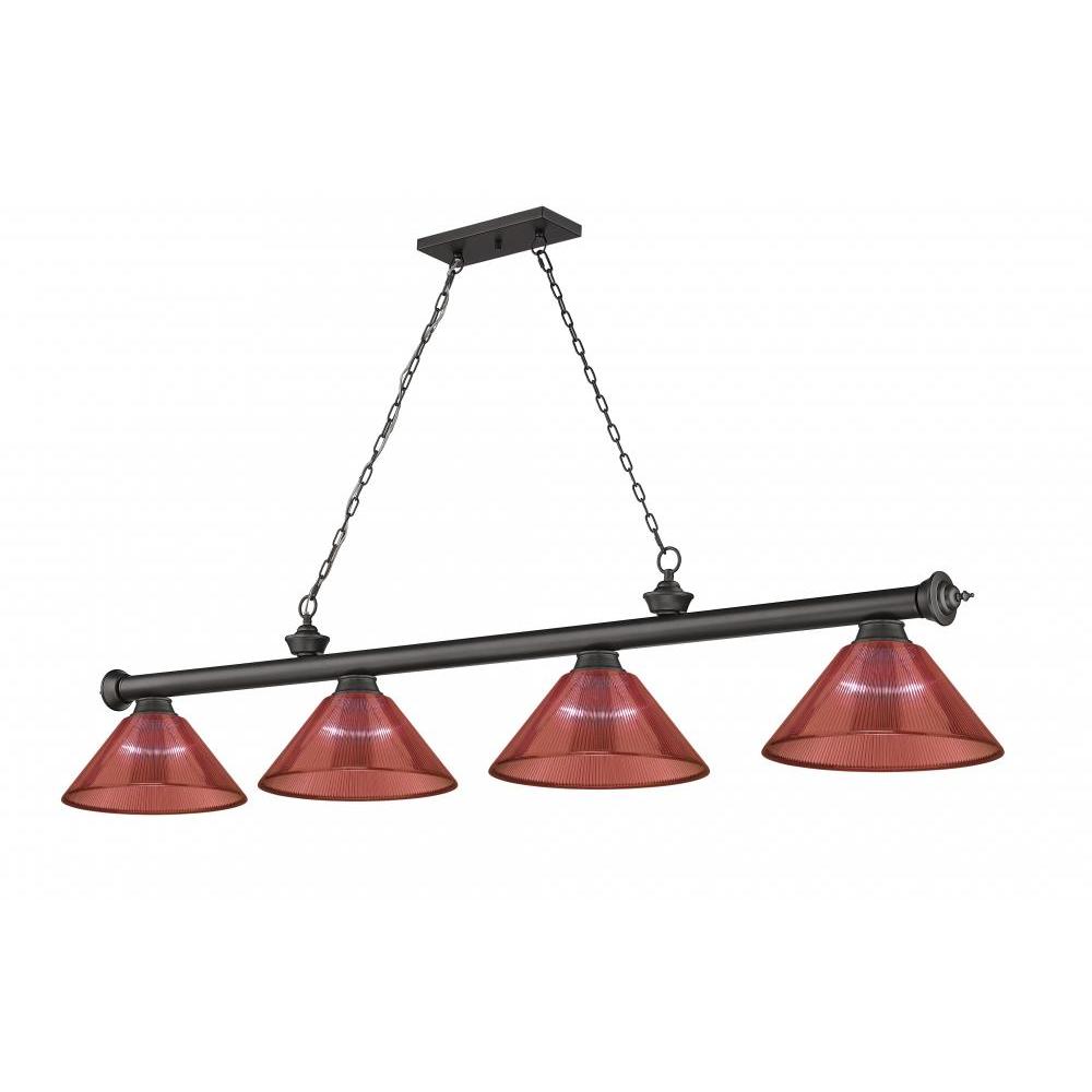 4 Light Billiard Table Light -Red
