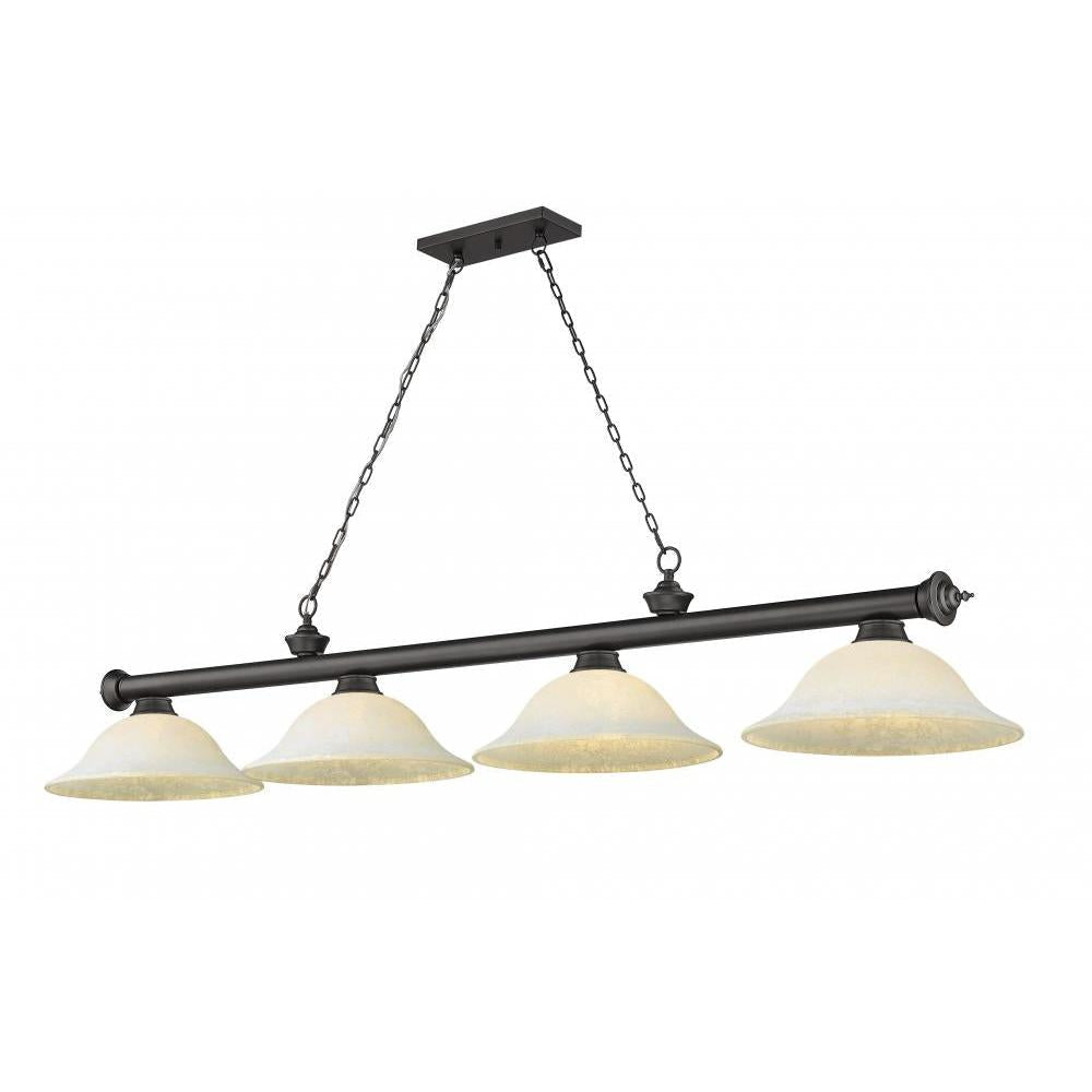 4 Light Billiard Table Light -White Mottle