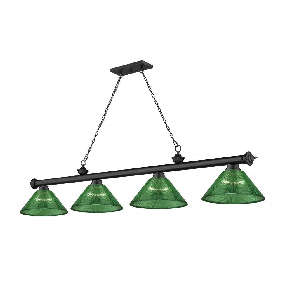 4 Light Billiard Table Light -Green