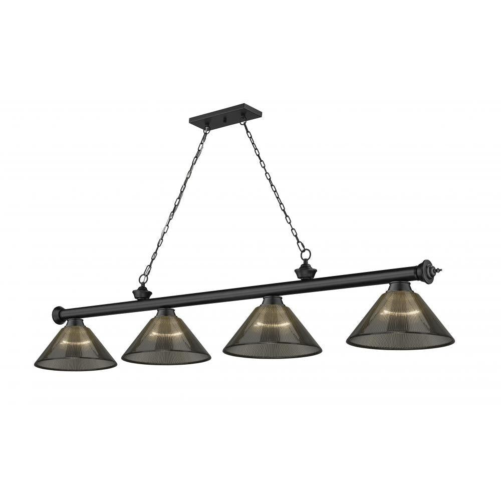 4 Light Billiard Table Light -Smoke