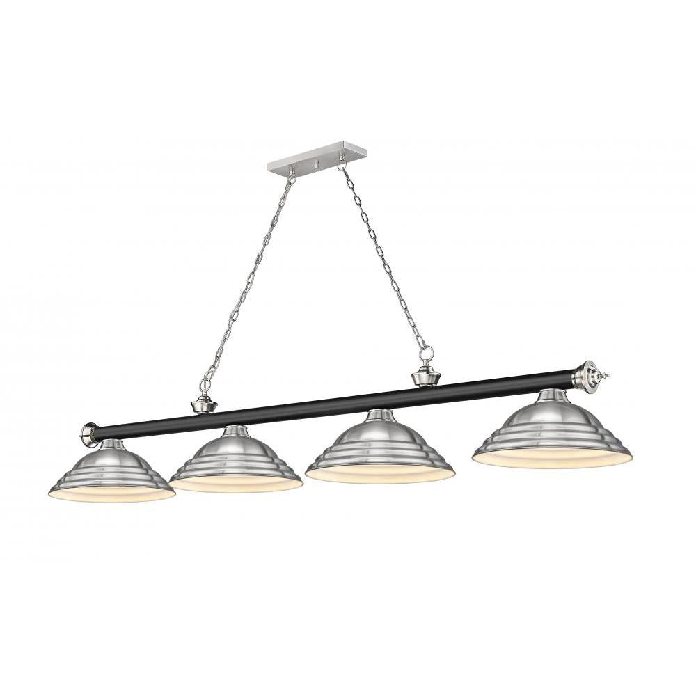 4 Light Billiard Table Light -Brushed Nickel