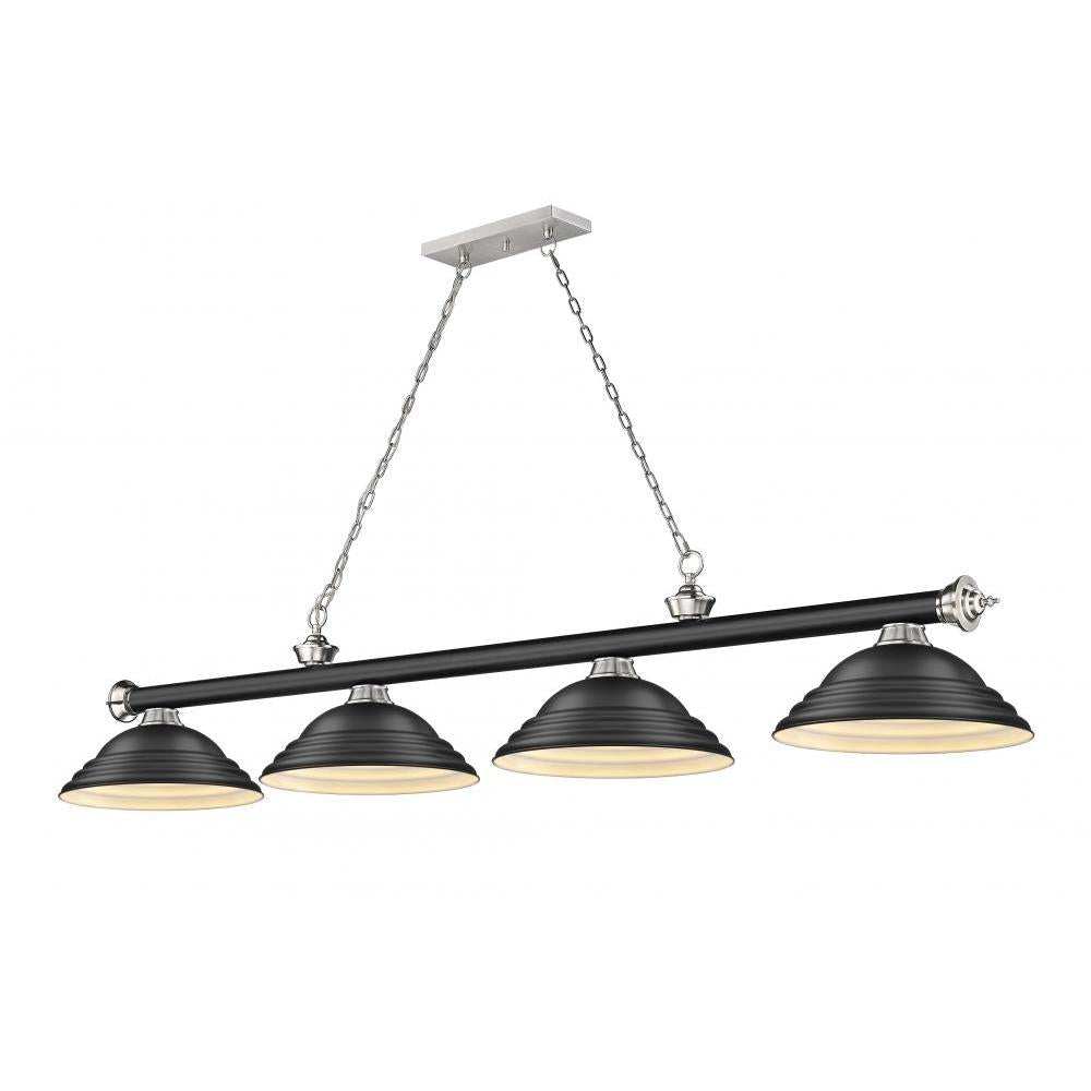4 Light Billiard Table Light -Matte Black