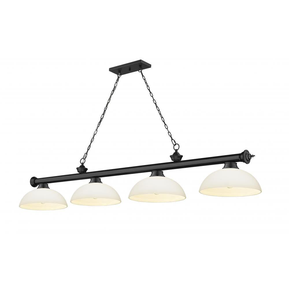 4 Light Billiard Table Light -Matte Opal
