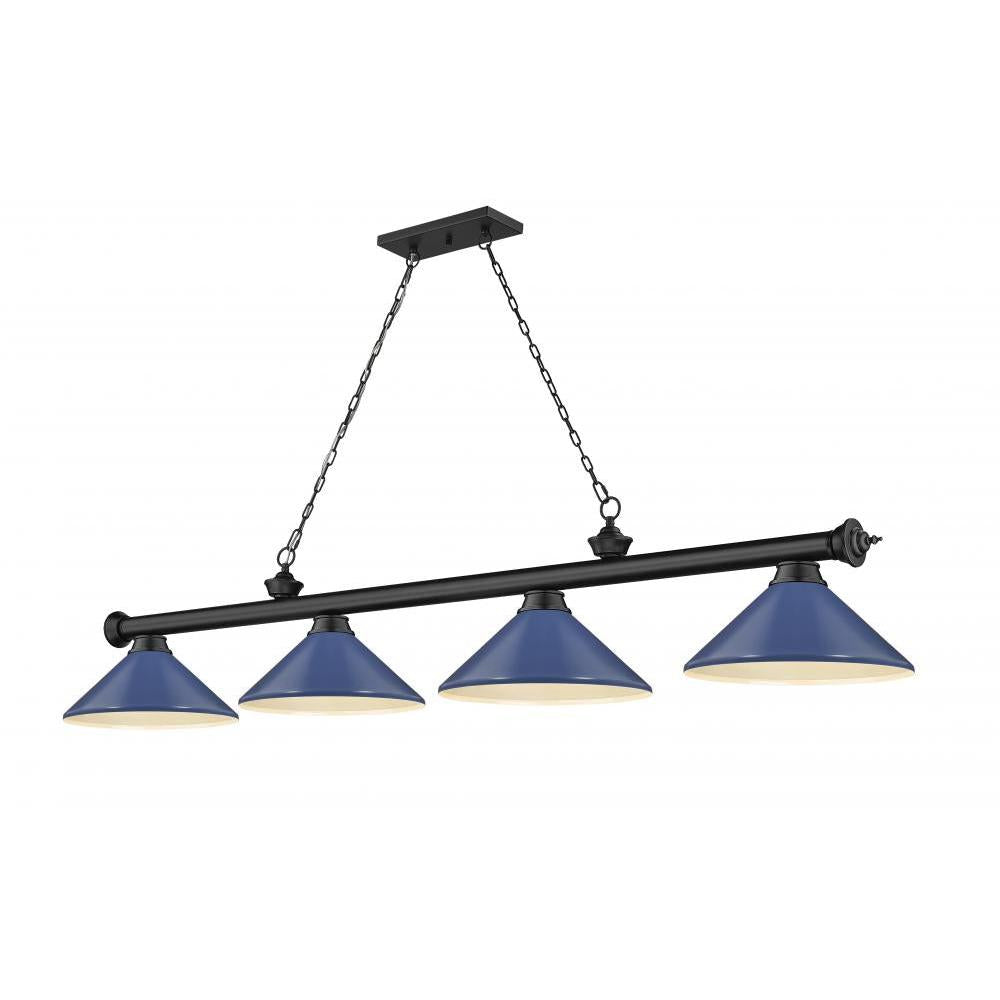 4 Light Billiard Table Light -Navy Blue