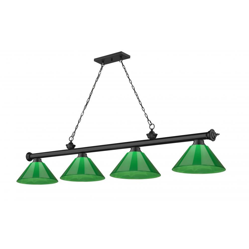 4 Light Billiard Table Light -Green