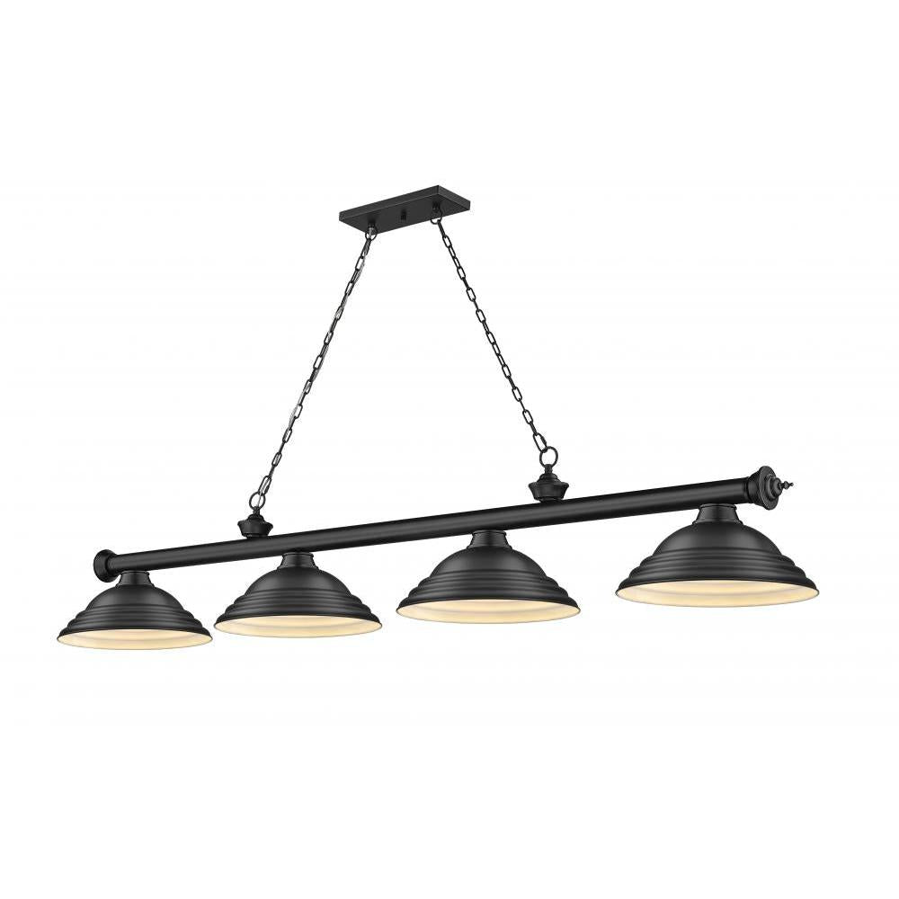 4 Light Billiard Table Light -Matte Black