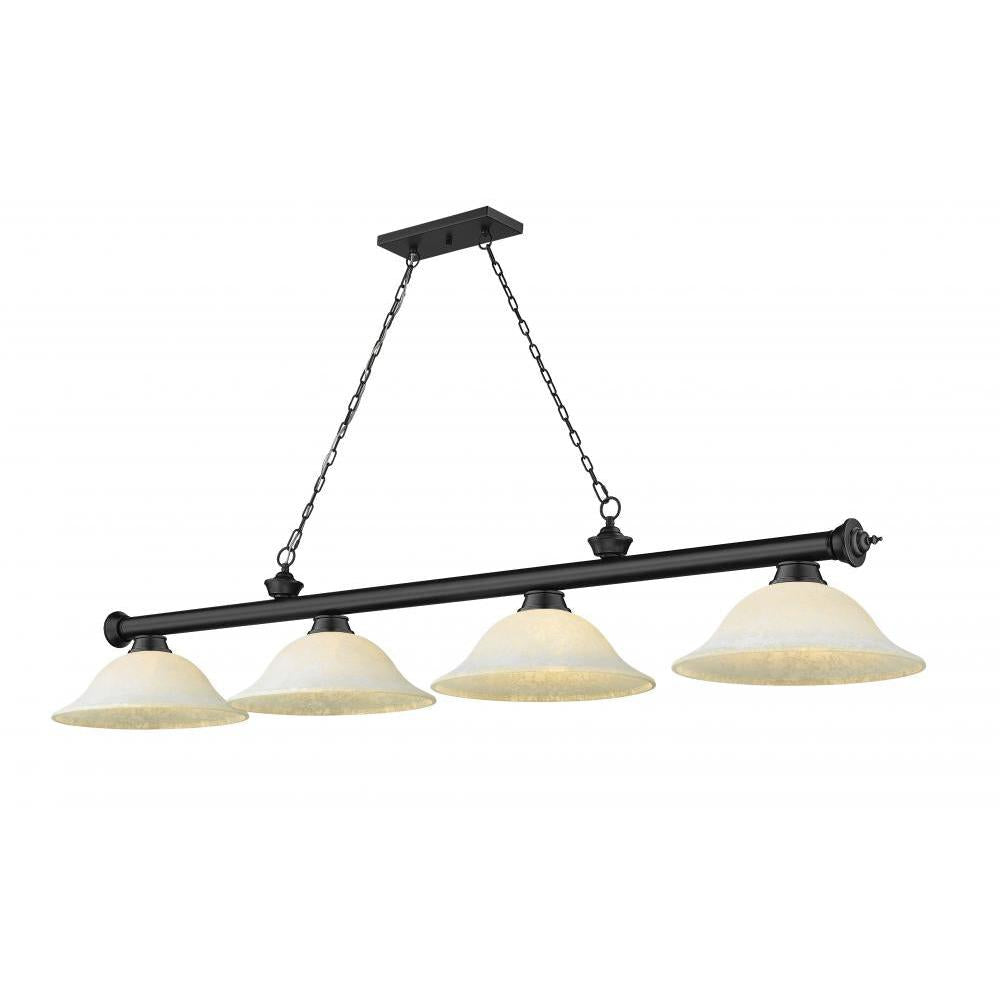 4 Light Billiard Table Light -White Mottle
