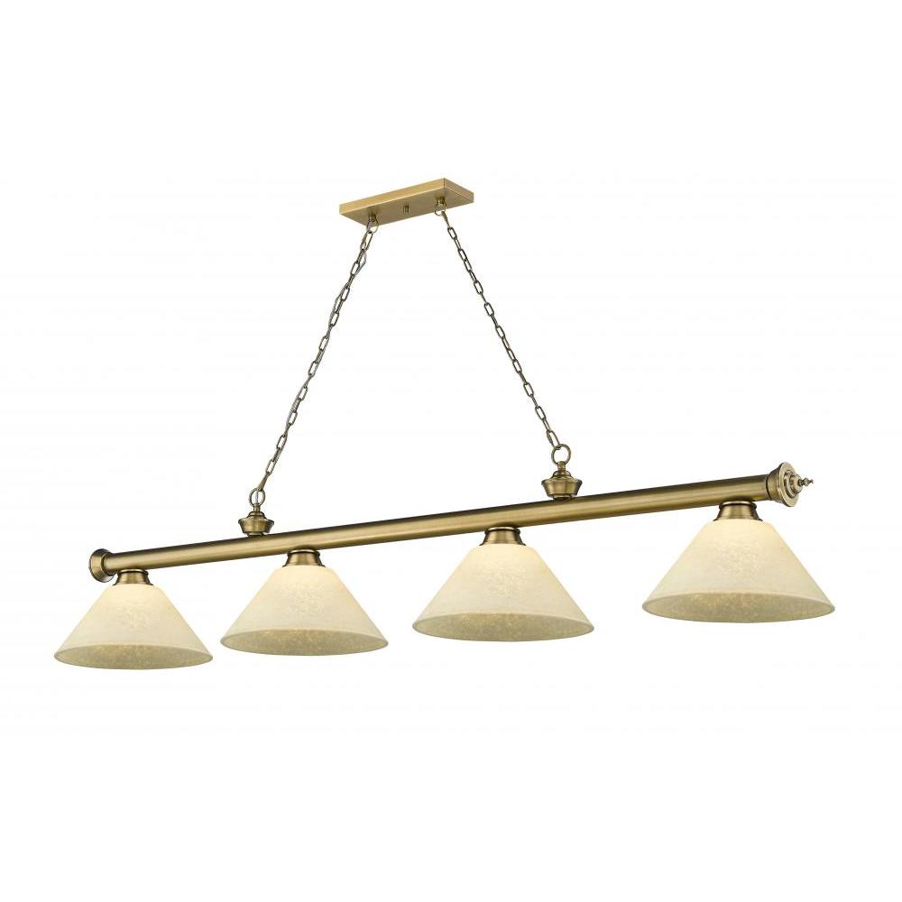 4 Light Billiard Table Light -Golden Mottle
